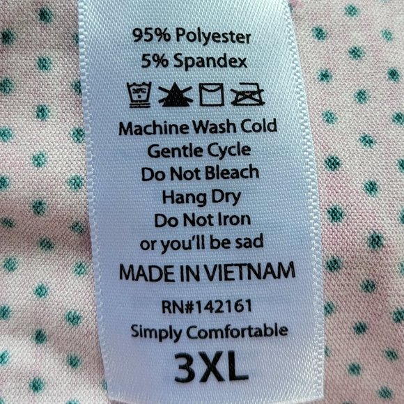 NWT LuLaRoe Gigi Top 3XL - Pink and Hunter Green Tiny Polka Dots - Picture 7 of 7